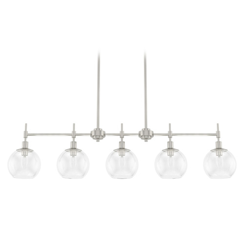 Hunter Fan Company Xidane Brushed Nickel Island Light with Globe Shade