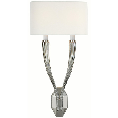 Visual Comfort Signature Collection Chapman & Myers Ruhlmann Polished Nickel Sconce