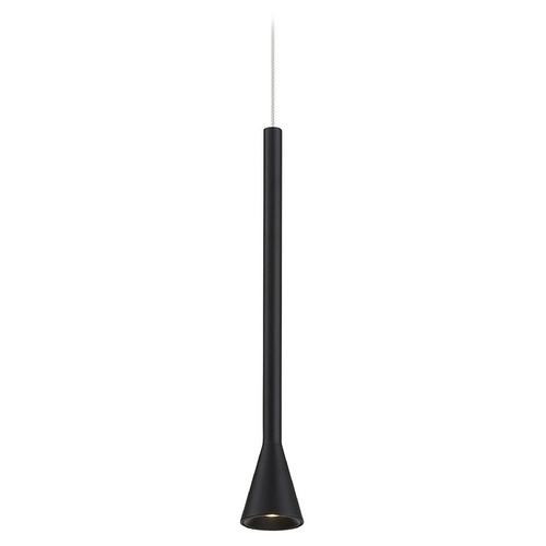 George Kovacs Piccolo Coal Black LED Mini-Pendant Light with Conical Shade