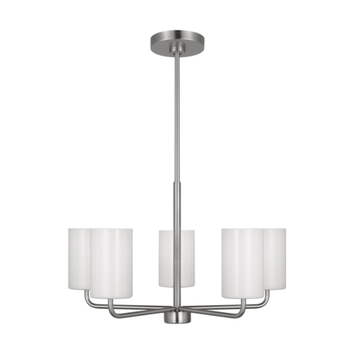 Rhett Medium Chandelier in Brushed Steel by Generation Lighting