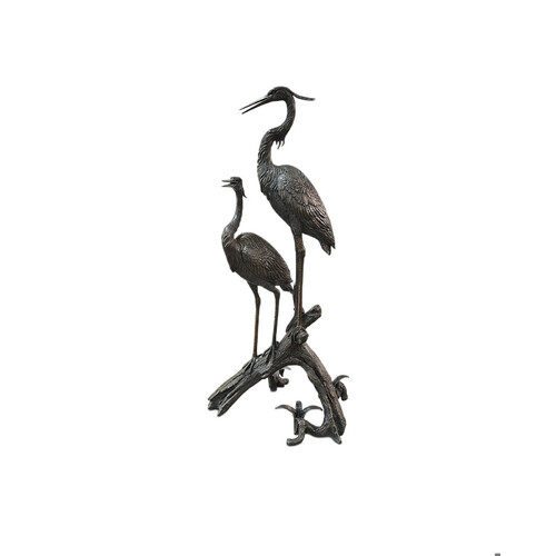 Herons on Branch in Bronze by Currey & Company