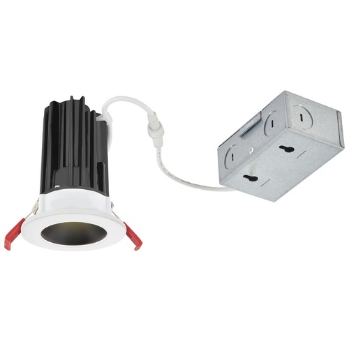 2'' LED Canless 15W White/Black Recessed Downlight 2700K 38Deg IC Rated By Recesso