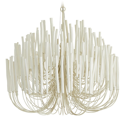 Tilda Large Chandelier in Whitewash Wood & White by Arteriors Home