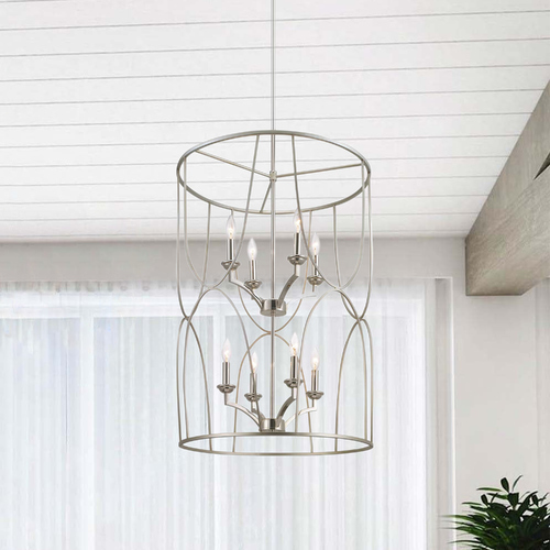 Progress Lighting Landree Silver Ridge 8-Light Pendant by Progress Lighting P500177-134