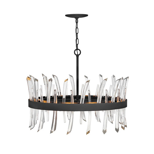 Revel 28-Inch Chandelier in Black by Fredrick Ramond
