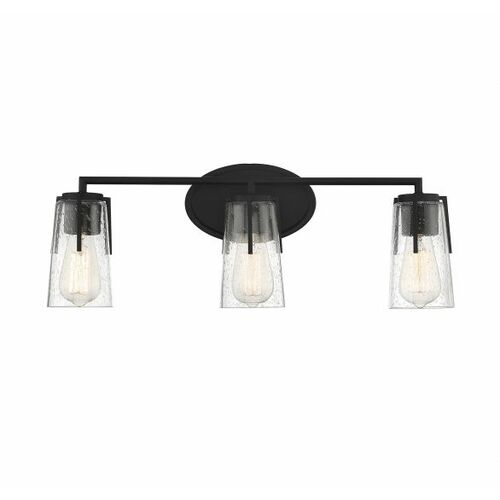 Sacremento 3-Light Bath Light in Black by Savoy House