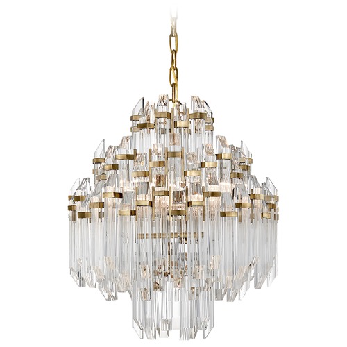 Visual Comfort Signature Collection Suzanne Kasler Adele Waterfall Chandelier in Brass by Visual Comfort Signature SK5424HABCA