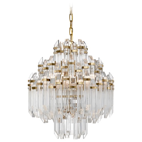 Suzanne Kasler Adele Waterfall Chandelier in Brass by Visual Comfort Signature