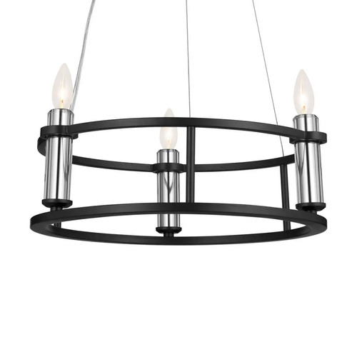 Rosalind 3-Light Chandelier in Black by Kichler Lighting