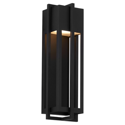 Al Fresco Textured Black LED Outdoor Wall Light by Quorum Lighting