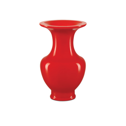 Bittersweet Peking Vase in Coral Orange by Currey & Company