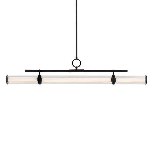 Kichler Lighting Riven 48.25-Inch LED Linear Chandelier in Black by Kichler Lighting 52753BKLED