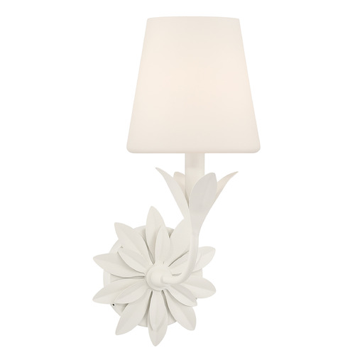 Crystorama Lighting Broche Matte White Sconce
