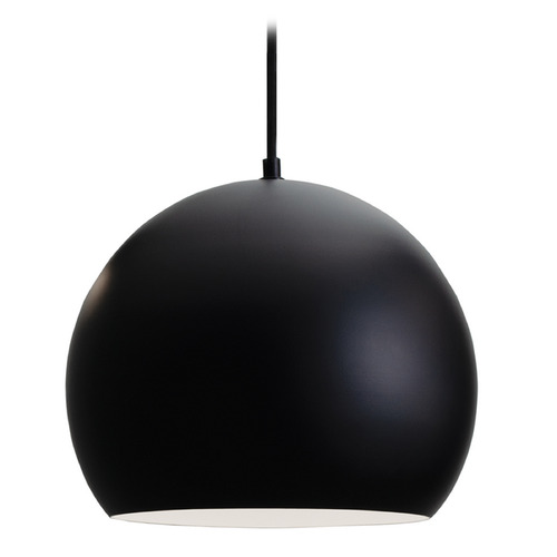 Afx Lighting Roxy Black Pendant Light with Bowl / Dome Shade