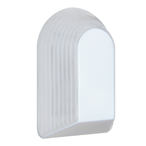Frosted Ribbed Glass Outdoor Wall Light White Costaluz by Besa Lighting
