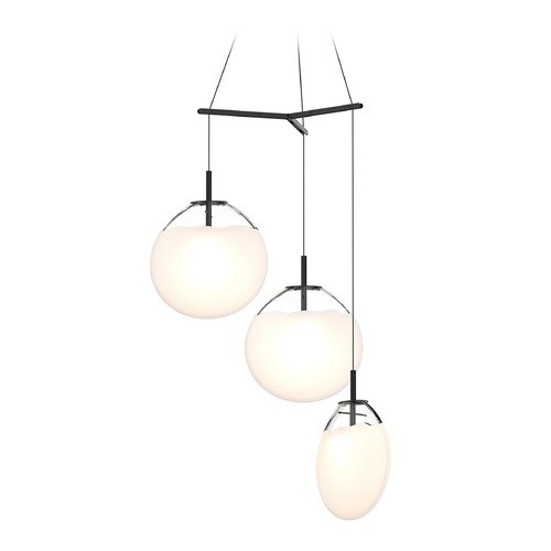 Cantina LED Multi-Light Pendant Black by Sonneman Lighting