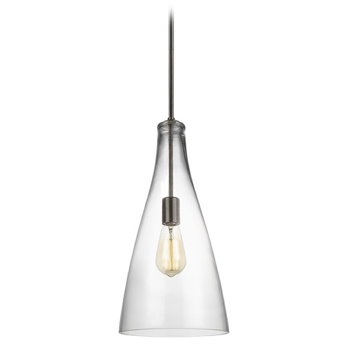 Arilda Brushed Nickel Pendant by Visual Comfort Studio