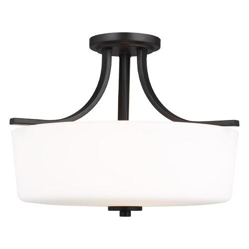 Generation Lighting Kemal Midnight Black Semi-Flush Mount by Generation Lighting 7728803-112