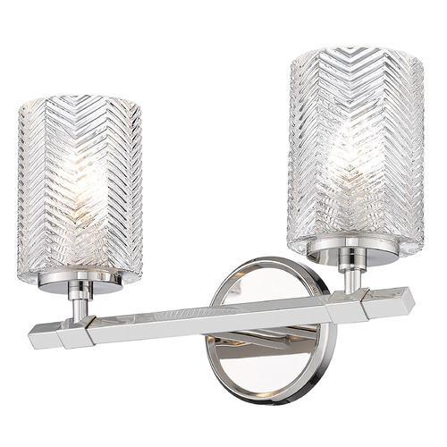 Z-Lite Dover Street Polished Nickel Bathroom Light by Z-Lite 1934-2V-PN