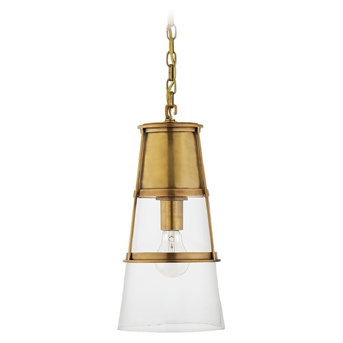 Thomas OBrien Robinson Pendant in Antique Brass by Visual Comfort Signature