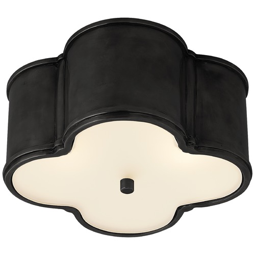 Alexa Hampton Basil Small Flush Mount in Gun Metal by Visual Comfort Signature