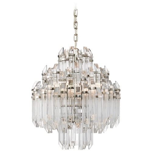 Visual Comfort Signature Collection Suzanne Kasler Adele Waterfall Chandelier in Nickel by Visual Comfort Signature SK5424PNCA