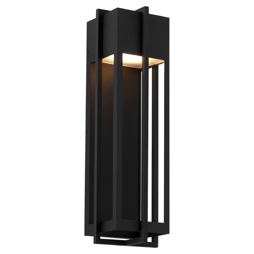 Al Fresco Textured Black LED Outdoor Wall Light by Quorum Lighting