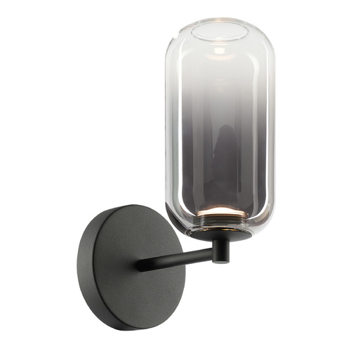 Matteo Lighting Refrax Matte Black LED Sconce