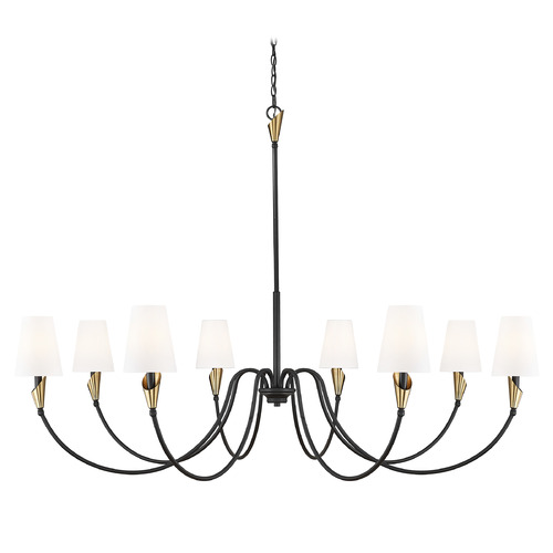 Z-Lite Claudelle Matte Black & Modern Gold Chandelier