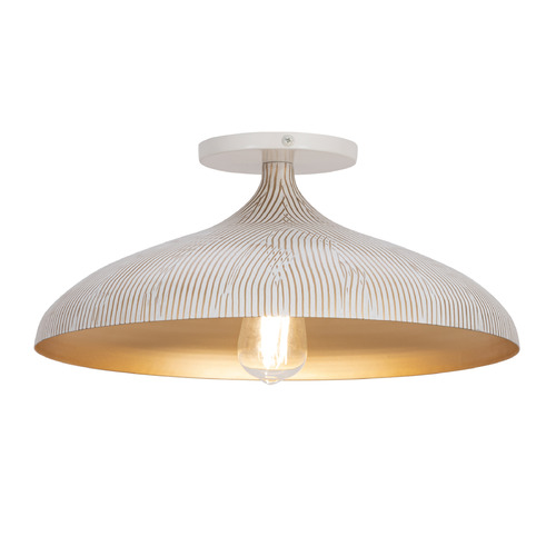 Maxim Lighting Fleur White & Gold Flushmount Light