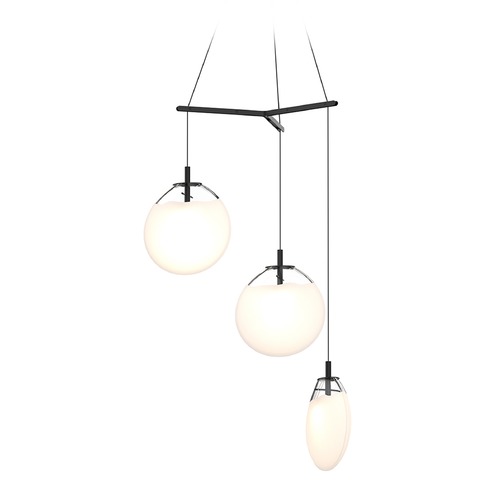 Sonneman Lighting Cantina LED Multi-Light Pendant Black by Sonneman Lighting 2995.25W-MED