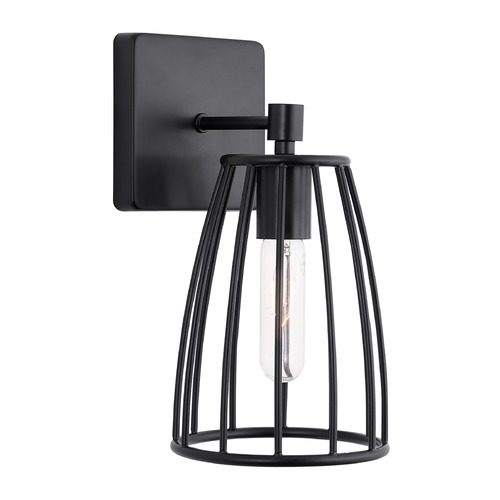 Capital Lighting Corey Open Cage Wall Sconce in Matte Black by Capital Lighting 638811MB