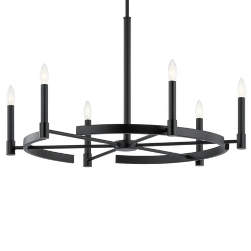 Tolani 6-Light Linear Chandelier in Black by Kichler Lighting