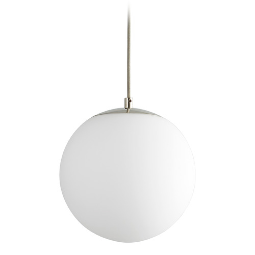 Oxygen Luna 10-Inch LED Globe Pendant in Polished Nickel by Oxygen Lighting 3-672-20