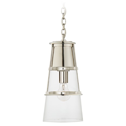 Visual Comfort Signature Collection Thomas OBrien Robinson Pendant in Polished Nickel by Visual Comfort Signature TOB5752PNCG