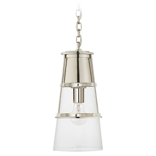 Thomas OBrien Robinson Pendant in Polished Nickel by Visual Comfort Signature