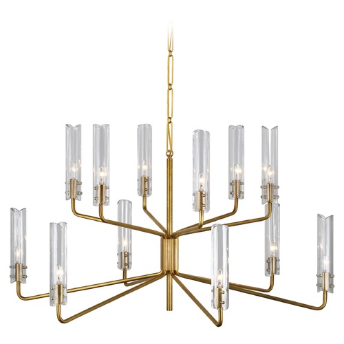 Visual Comfort Signature Collection Aerin Casoria Large Chandelier in Antique Brass by Visual Comfort Signature ARN5484HABCG