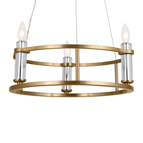 Rosalind 3-Light Chandelier in Brushed Brass by Kichler Lighting