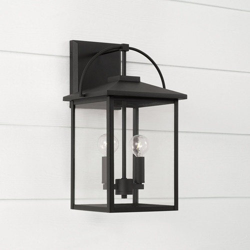 Bryson 16.50-Inch Outdoor Wall Lantern in Black by Capital Lighting