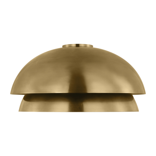 Visual Comfort Modern Collection Visual Comfort Modern Collection Shanti Natural Brass LED Flushmount Light SLFM13627NB