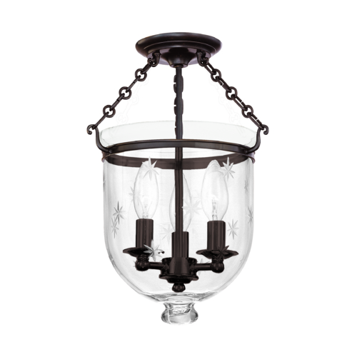Hudson Valley Lighting Hampton Semi-Flush Mount in Old Bronze by Hudson Valley Lighting 251-OB-C3