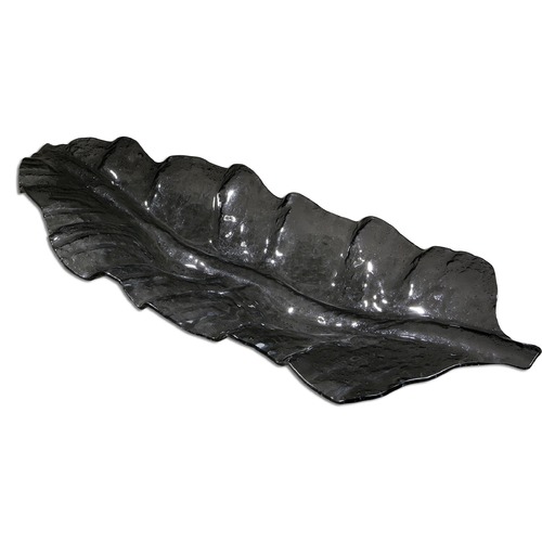 Smoked Leaf Glass Tray by Uttermost Lighting