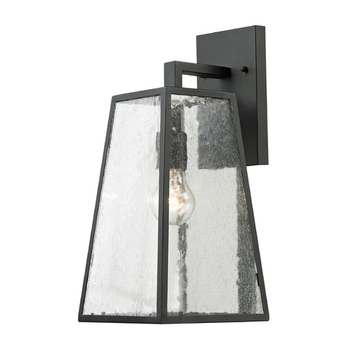 Elk Lighting Seeded Glass Outdoor Wall Light Black Elk Lighting 45091/1