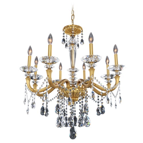 Allegri Lighting Allegri Jolivet 8-Light Crystal Chandelier in Historic Brass 021771-032-FR001