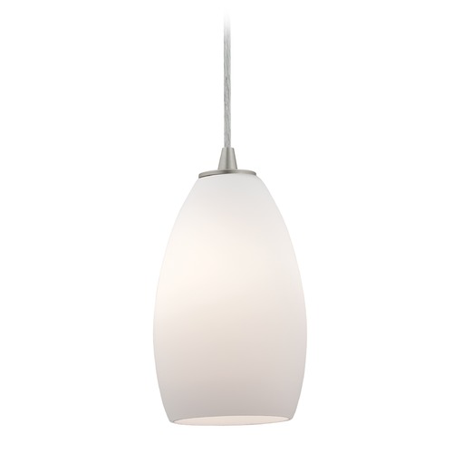 Access Lighting Champagne Brushed Steel LED Mini Pendant by Access Lighting 28012-3C-BS/OPL