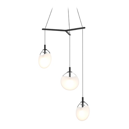 Cantina LED Multi-Light Pendant Black by Sonneman Lighting