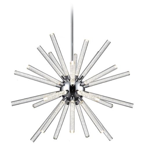 Mid-Century Modern Chrome LED Chandelier 3000K 3376LM by Kuzco Lighting