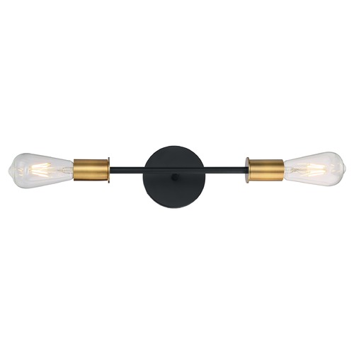 Satco Lighting Ryder Black & Brushed Brass Bathroom Light by Satco Lighting 60/7342