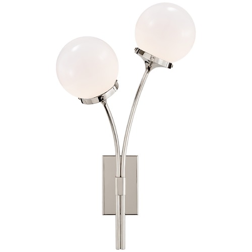 Visual Comfort Signature Collection Kate Spade New York Prescott Left Sconce in Nickel by Visual Comfort Signature KS2407PNWG