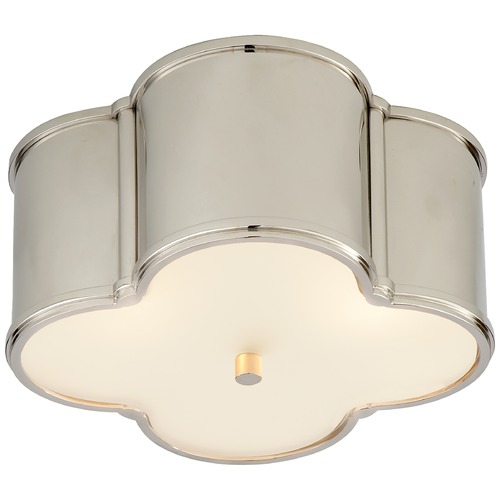 Visual Comfort Signature Collection Alexa Hampton Basil Flush Mount in Polished Nickel by Visual Comfort Signature AH4014PNFG